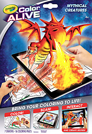 Crayola® Color Alive™ Mythical Creatures Virtual Interactive Coloring Pages, 11 3/8" x 7 7/8"
