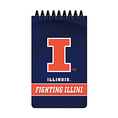Markings by C.R. Gibson® Memo Books, 3" x 5", 1 Subject, College Ruled, 100 Pages (50 Sheets), Illinois Fighting Illini, Pack Of 3