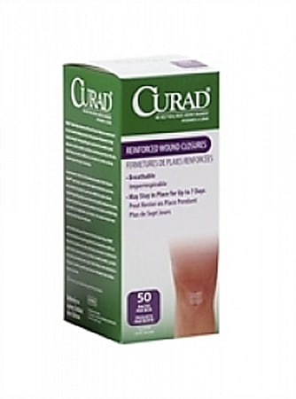 CURAD® Sterile Medi-Strips, 1/8" x 3", White, Pack Of 200