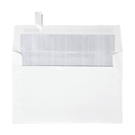 LUX Invitation Envelopes, A9, Peel & Press Closure, Silver/White, Pack Of 250