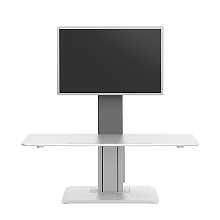 WorkPro® Perform Desk Riser By Humanscale, Single Monitor, 30"W x 29-3/16 "D, White