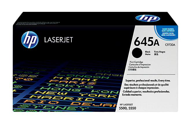 HP 645A Black Toner Cartridge, C9730A