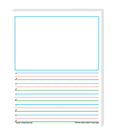Teacher Created Resources® Smart Start 1-2 Story Filler Paper, 11" x 8 1/2", 100 Sheets (200 pages), Pack Of 4