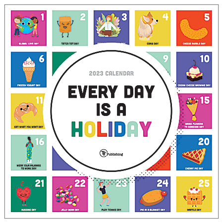 TF Publishing Humor Monthly Wall Calendar, 12" x 12", Holiday, January To December 2023
