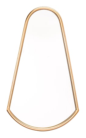 Zuo Modern Tear Mirror, Style 3, 20 15/16"H x 12 1/4"W x 1 1/4"D, Gold