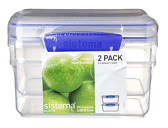 Sistema Food Storage, 1-Liter, Pack Of 2