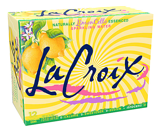 LaCroix Sparkling Water, Limoncello, 12 Oz., Case Of 12 Cans