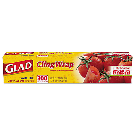 Clorox 20 Glad ClingWrap Plastic Wrap, 12 x 200' Roll, Clear 12 / Case