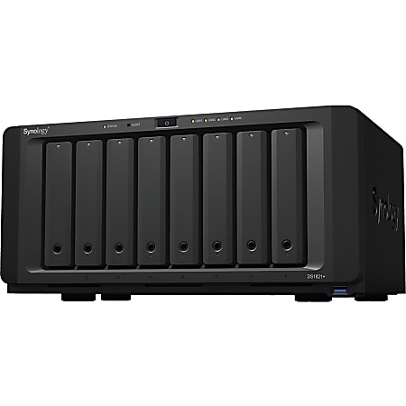 Synology DiskStation DS1821+ SAN/NAS Storage System - AMD Ryzen V1500B 2.20 GHz - 8 x HDD Supported - 0 x HDD Installed - 8 x SSD Supported - 0 x SSD Installed - 4 GB RAM - Serial ATA Controller