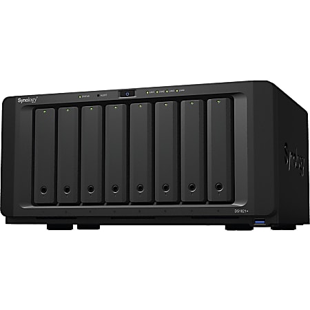Synology DiskStation DS1821+ SAN/NAS Storage System - AMD Ryzen V1500B 2.20 GHz - 8x HDD Supported - 0x HDD Installed - DS1821