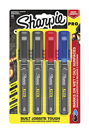 Sharpie Neon Permanent Markers Fine Point Assorted Colors Pack Of 5 -  Office Depot