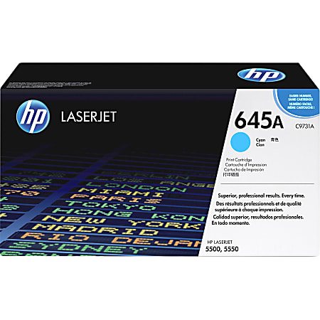 HP 645A Cyan Toner Cartridge, C9731A