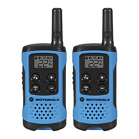 Motorola Talkabout T100 Two-way Radio - 22 Radio Channels - 22 x FRS, UHF - Auto Squelch, Keypad Lock, Timer - 2 pack