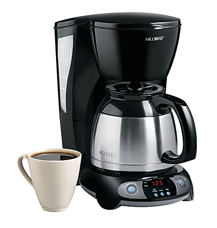 Mr. Coffee 8-Cup Programmable Coffeemaker With Thermal Carafe, Black