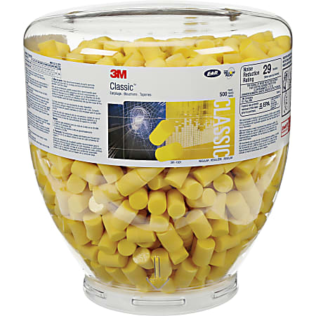 E-A-R Classic Earplugs - 1000 / Bottle - Yellow - Polyurethane Foam - Medium E-A-R Classic Earplugs - 1000 / Bottle - Yellow - Polyurethane Foam - Medium