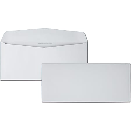 Quality Park Embossed Ridges No. 10 Envelopes - Business - #10 - 4 1/8" Width x 9 1/2" Length - 24 lb - Gummed - Poly - 500 / Box - White