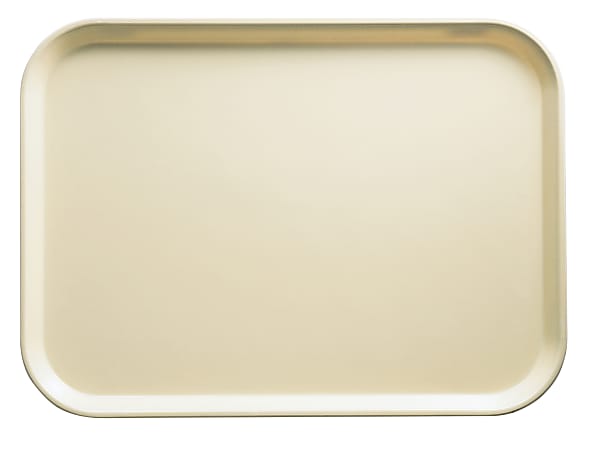 Cambro Camtray Rectangular Serving Trays, 15" x 20-1/4", Cameo Yellow, Pack Of 12 Trays
