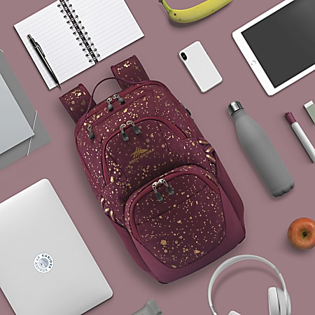 High Sierra Swoop Backpack With 17 Laptop Pocket Maroon - ODP Business  Solutions