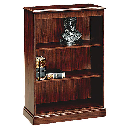 HON® 94000 50"H 3-Shelf Bookcase, Mahogany