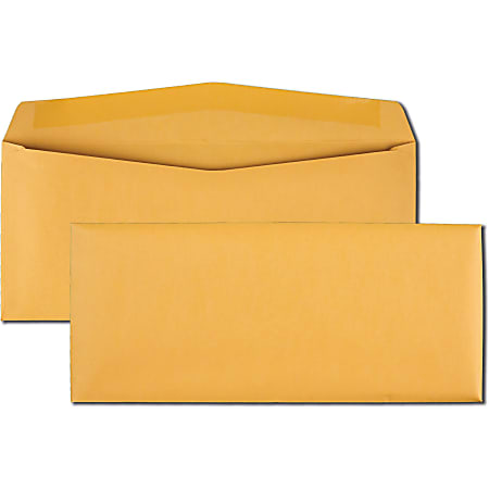 Quality Park Kraft Regular Business Envelopes - Business - #12 - 4 3/4" Width x 11" Length - 28 lb - Gummed - Kraft - 500 / Box - Kraft