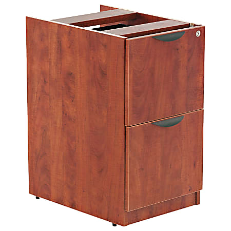 Alera® Valencia 16"W Vertical 2-Drawer Pedestal File Cabinet For Computer Desk, Medium Cherry