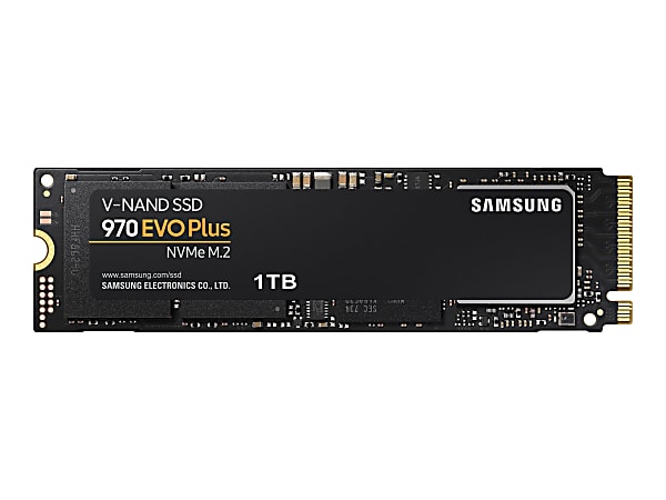 Samsung 970 EVO Plus MZ-V7S1T0B - SSD - encrypted - 1 TB - internal - M.2 2280 - PCIe 3.0 x4 (NVMe) - buffer: 1 GB - 256-bit AES - TCG Opal Encryption