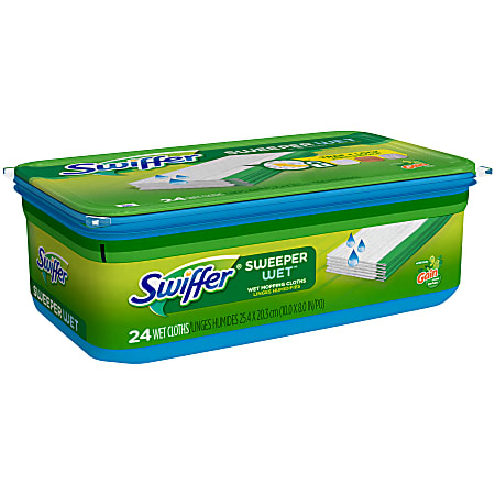 Swiffer® Sweeper Wet Mopping Pad Multi-Surface Refills For Floor Mop, Gain Scent, Pack Of 24 Refills