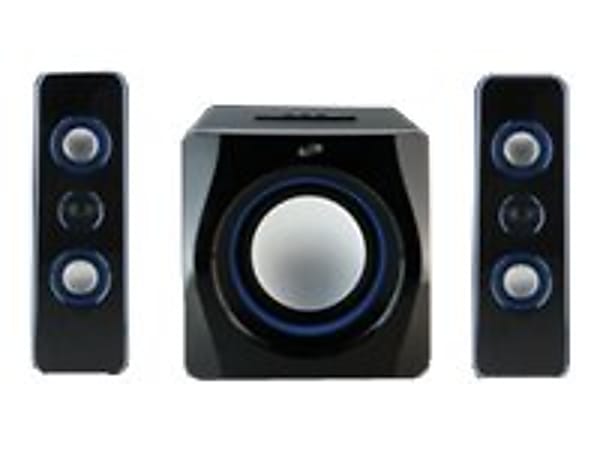 iLive IHB23B 150W 2.1 Bookshelf Bluetooth® Speaker System, Black/White