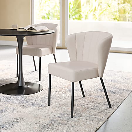 Zuo Aimee Dining Chairs, Beige, Set Of 2 Chairs