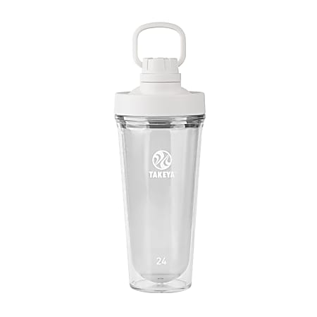 Takeya Tritan Shaker With Spout, 24 Oz, Cloud White