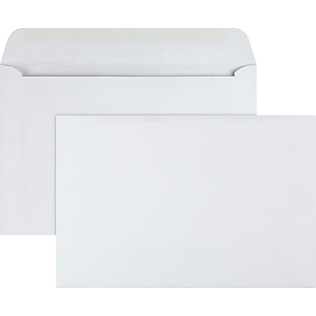 Quality Park™ Booklet Envelopes, 6" x 9", Moisture Seal, White, Box Of 100