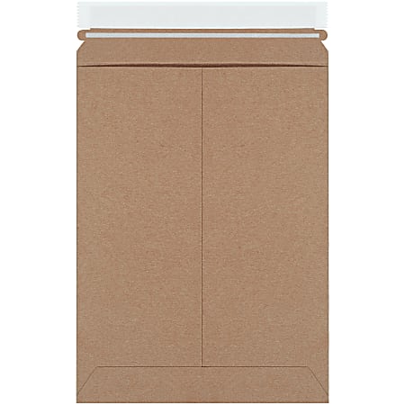 Partners Brand Kraft Stayflats® Utility Mailers, 7 1/4" x 11", Brown, Pack of 250 