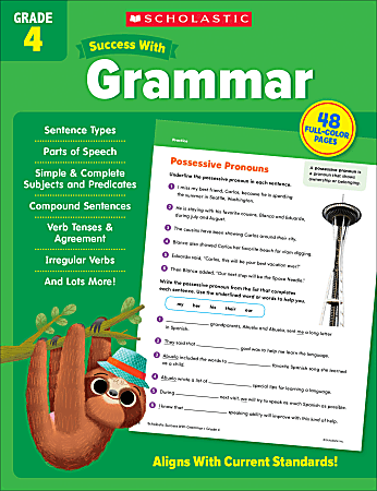 Scholastic Success With Grammar Workbook, Grade 4