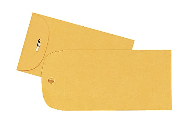 Quality Park® #15 Clasp Envelopes, Clasp Closure, Brown, Box Of 100