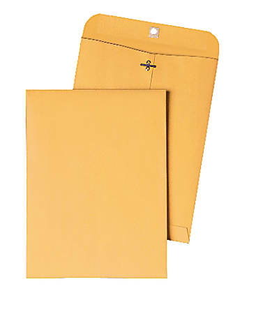 Quality Park® #90 Envelopes, Clasp Closure, Brown Kraft, Box Of 100