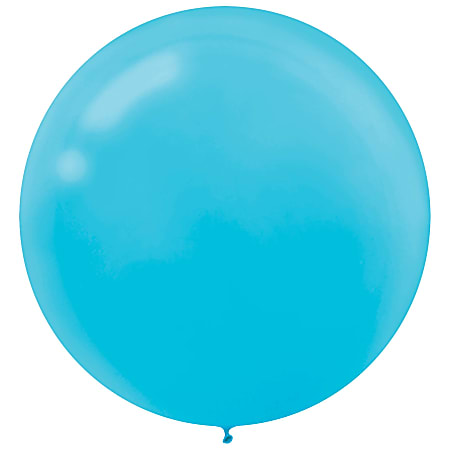 Amscan 24" Latex Balloons, Caribbean Blue, 4 Balloons Per Pack, Set Of 3 Packs