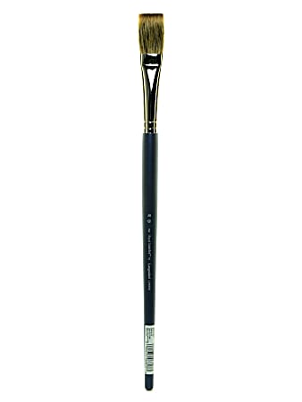 Royal & Langnickel Sabletek Long-Handle Paint Brush L99590, Size 30, Flat Bristle, Sable Hair, Blue