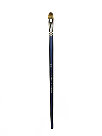 Royal & Langnickel Sabletek Long-Handle Paint Brush L95525, Size 16, Filbert Bristle, Sable Hair, Blue