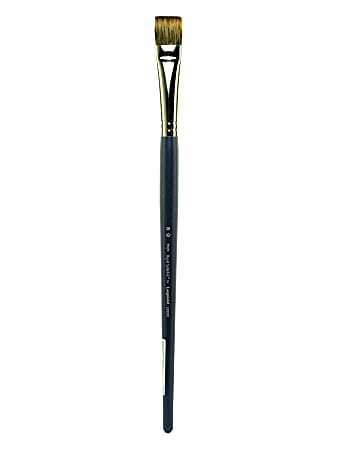Royal & Langnickel Sabletek Long-Handle Paint Brush L95510, Size 28, Flat Bristle, Sable Hair, Blue