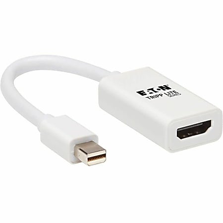 Eaton Tripp Lite Series Mini DisplayPort to HDMI Active Adapter 4K M/F White mDP to HDMI - Adapter - Mini DisplayPort male to HDMI female