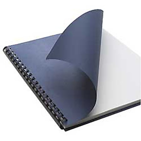 Office Depot® Brand Linen Embossed Paper Binding Covers, 8 3/4" x 11 1/4", Navy, Box Of 200