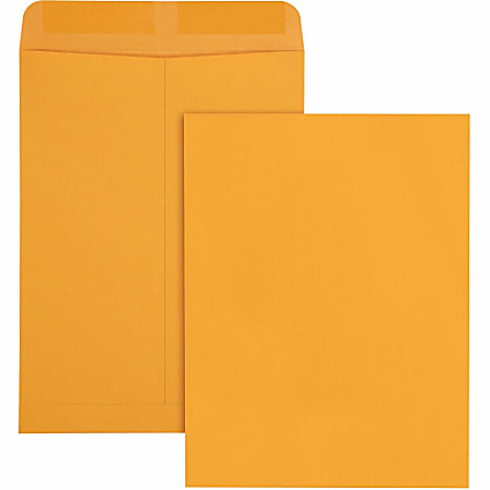 Quality Park® Catalog Envelopes, Gummed Closure, 9" x 12", Brown, Box Of 100