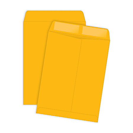 Quality Park® Catalog Envelopes, Gummed Closure, 10" x 13", Brown, Box Of 100
