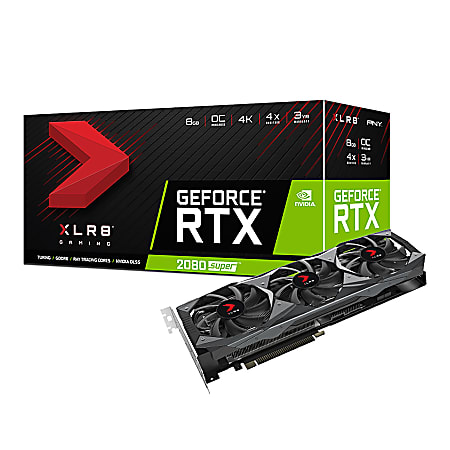 PNY XLR8 Overclocked Edition GeForce® RTX 2080 Super™ 8GB Triple-Fan Gaming Graphics Card