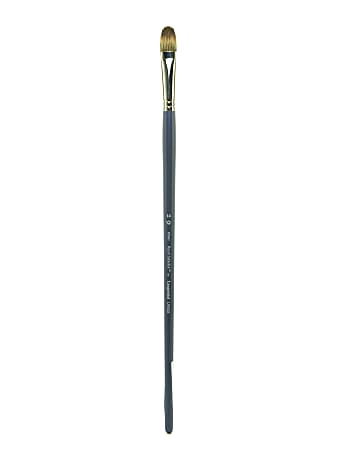 Royal & Langnickel Sabletek Long-Handle Paint Brush L95525, Size 14, Filbert Bristle, Sable Hair, Blue