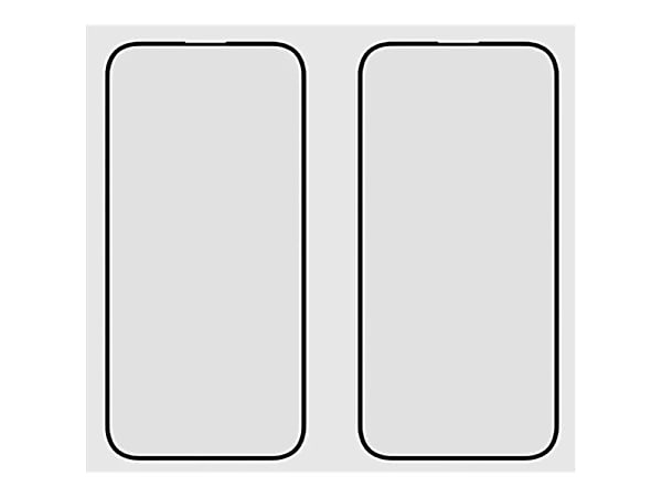 Peel - Screen protector for cellular phone - 3D - glass - frame color black (pack of 2) - for Apple iPhone 16