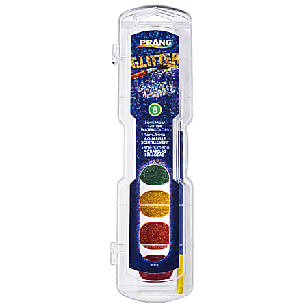 Prang® Washable Glitter Watercolor Paint, Set Of 8