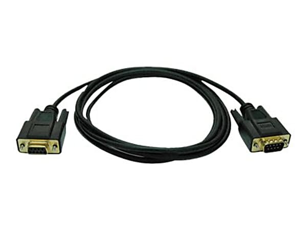 Tripp Lite 6ft Null Modem Serial DB9 RS232 Cable Adapter Gold M/F 6' - Null modem cable - DB-9 (F) to DB-9 (M) - 6 ft - molded