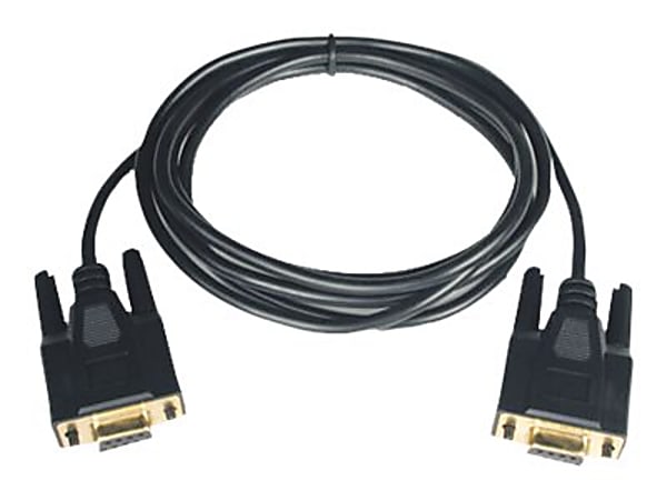 Tripp Lite 6ft Null Modem Serial DB9 RS232 Cable Adapter Gold F/F 6' - Null modem cable - DB-9 (F) to DB-9 (F) - 6 ft - molded