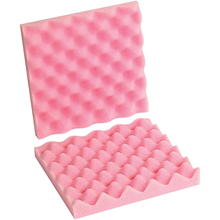 Office Depot® Brand Antistatic Convoluted Foam Sets, 2"H x 10"W x 10"D, Pink, Case Of 24